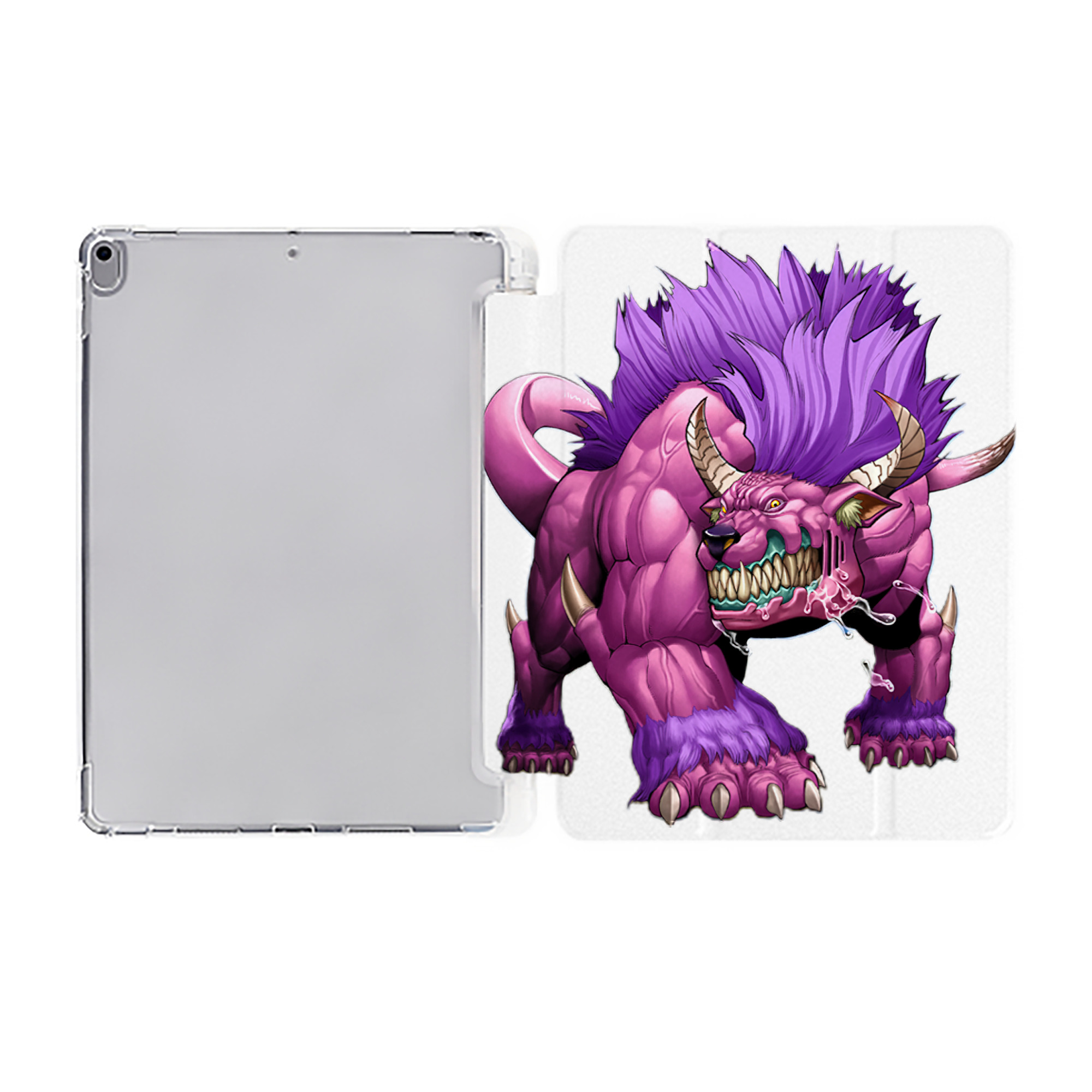 （画像用） 遊☆戯☆王 Yu-Gi-Oh! IPad ケース ペン収納付き 三つ折りスタンド PUレザー×シリコン 対応機種9.5/10.5/10.9インチ
